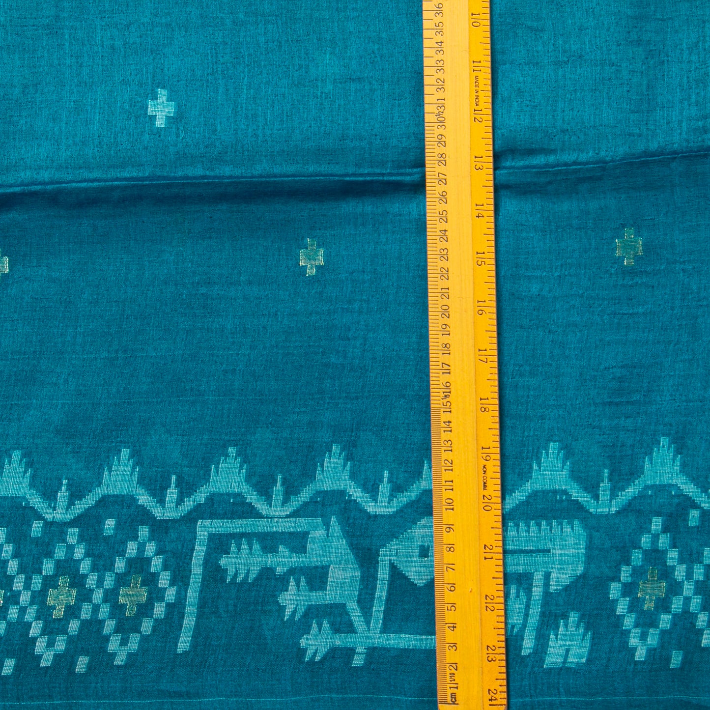 Blue Dhakai Jamdani Mulmul Silk Saree For Party Wear PV MJ 153