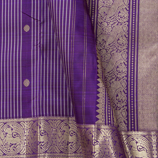 Violet Kanchipuram Silk Saree For Festive Wear PV NYC 1811