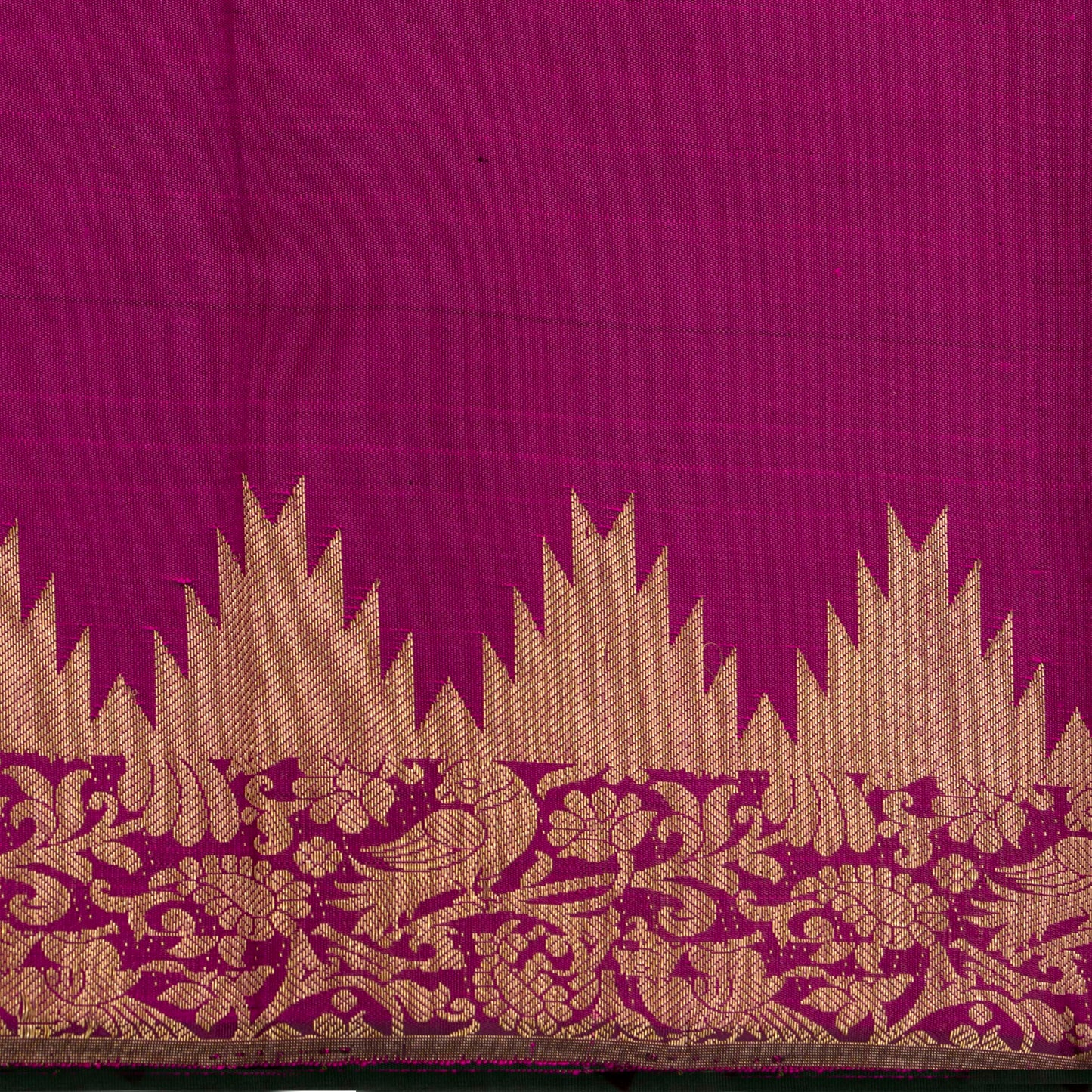 Green And Magenta Kanchipuram Silk Saree For Festive Wear PV NYC 1793