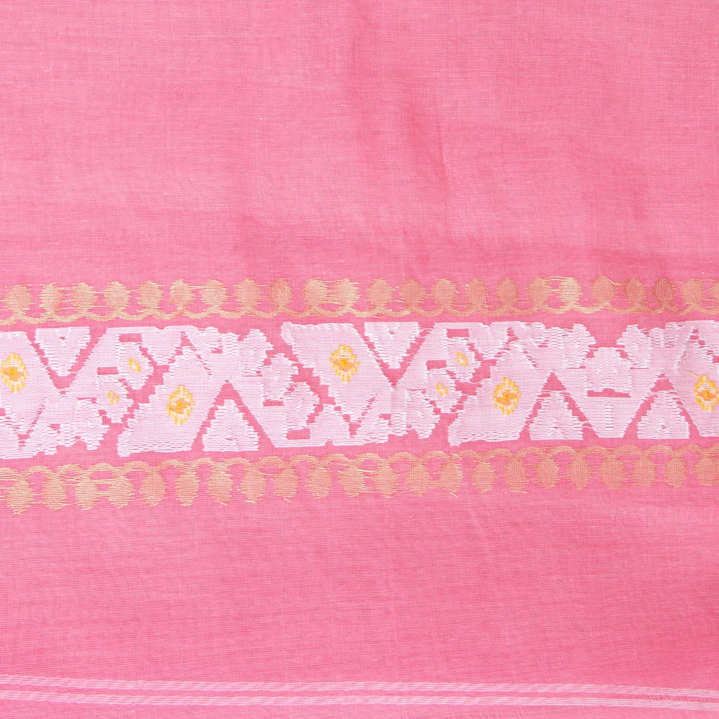 Pink Dhakai Jamdani Muslin Silk Saree For Party Wear PV MJ 147