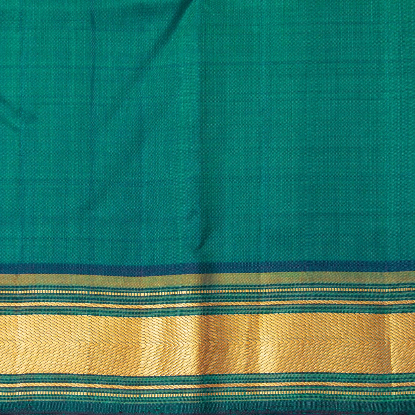 Green Kanchipuram Silk Saree For Festive Wear PV ABI 642