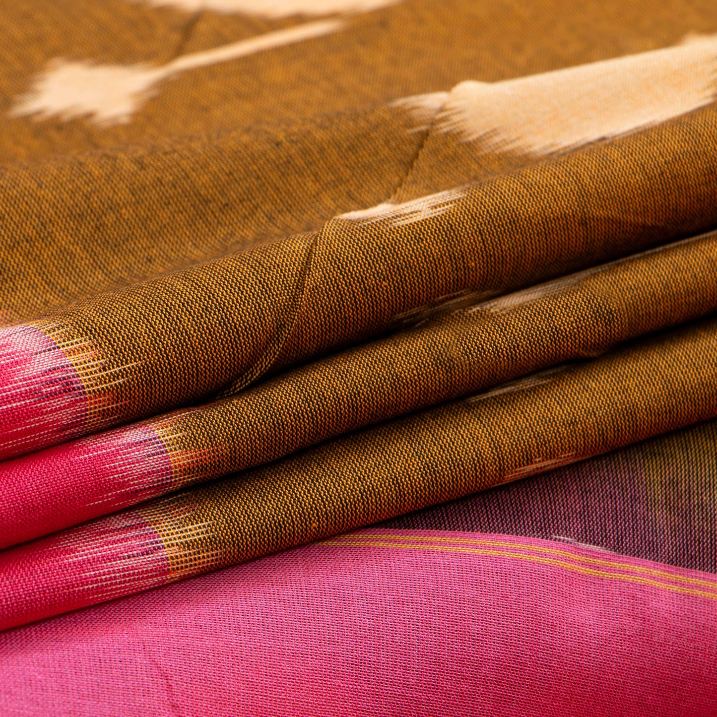 Brown AndPochampally Ikkat Cotton Saree For Office Wear PV SC 229