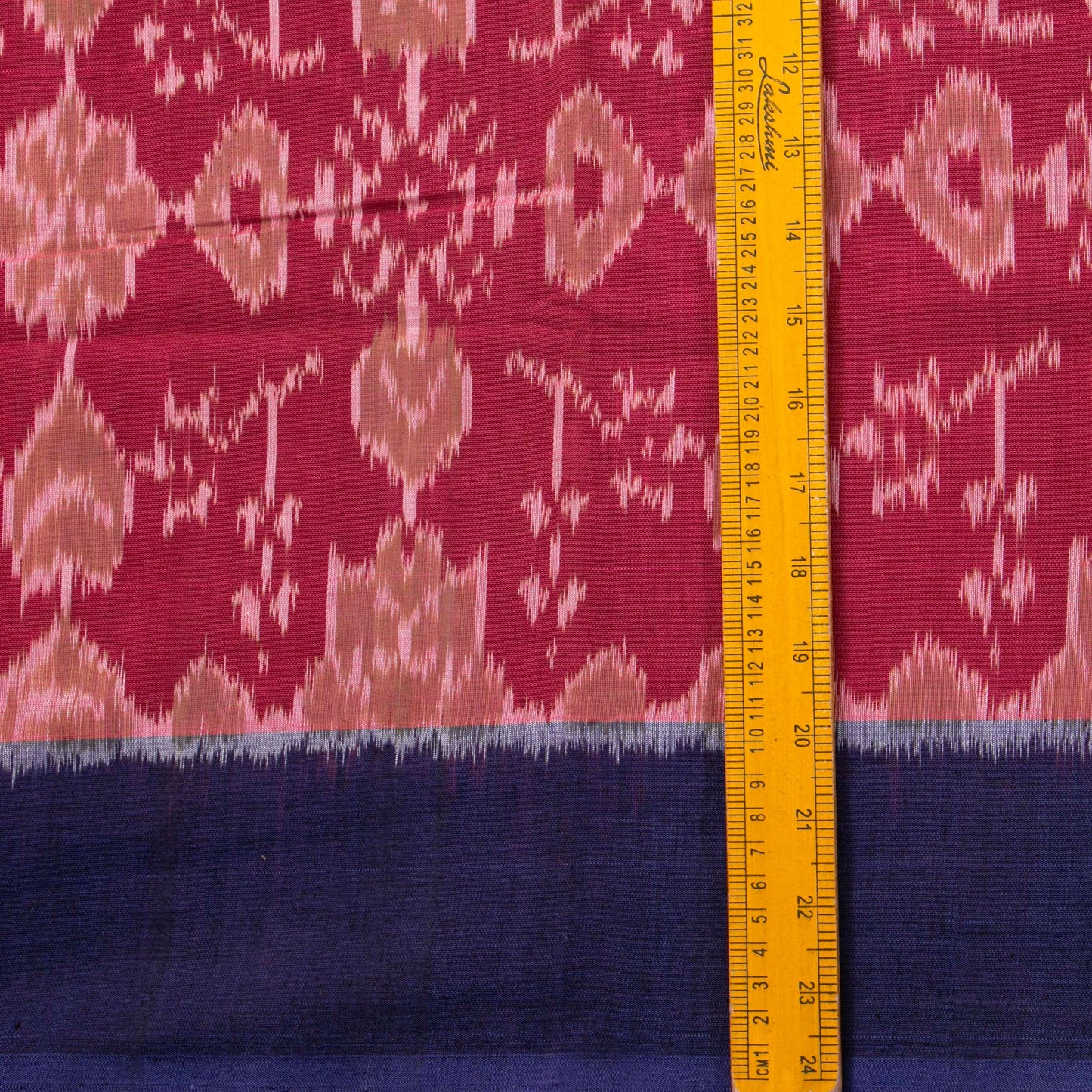 Pink And Blue Pochampally Ikkat Cotton Saree For Office Wear PV SC 226