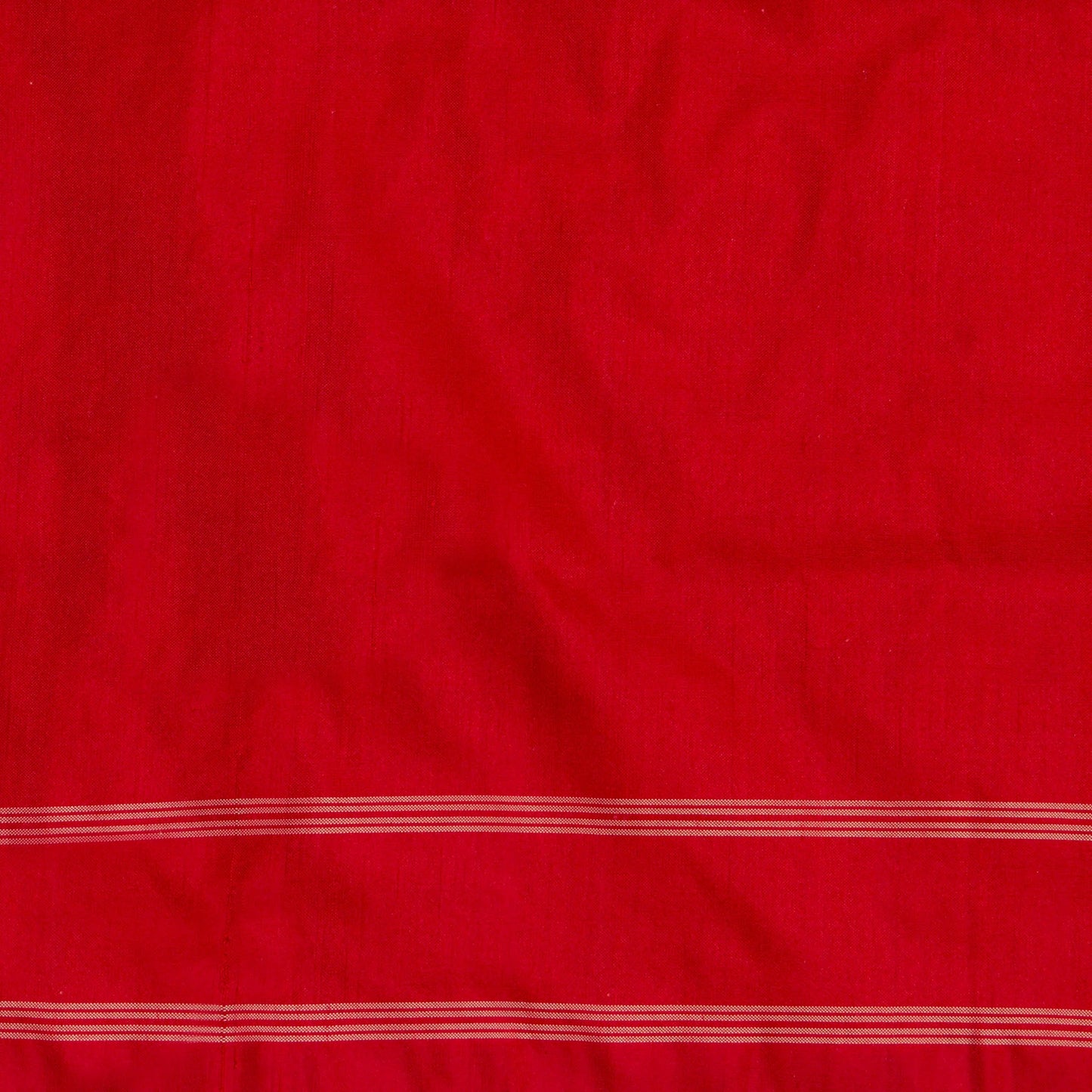Cream And Red Double Ikkat Pochampally Silk Saree For Office Wear PIK 372