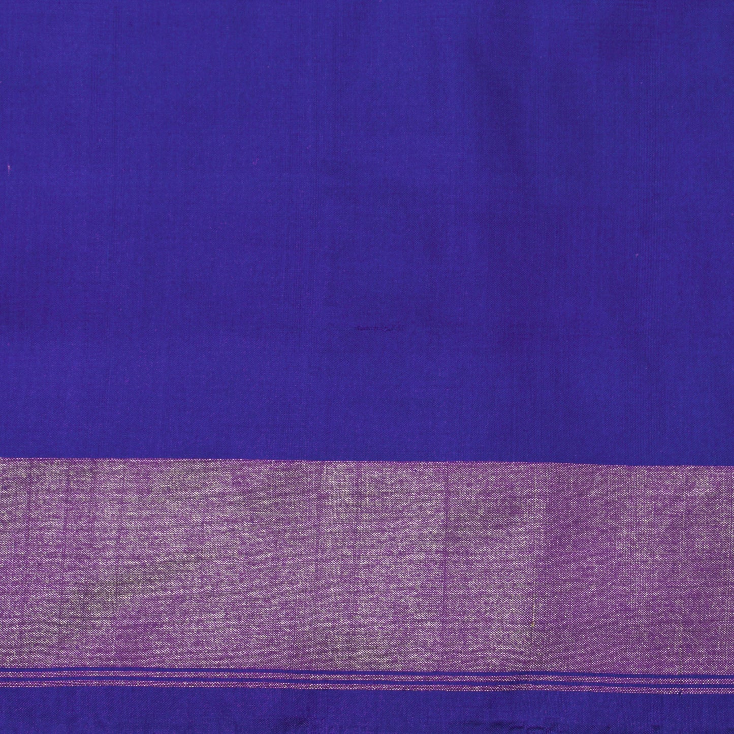 Cyan And Royal Blue Pochampally Double Ikkat Silk Saree With Tissue Zari Border For Festive Wear PIK 389