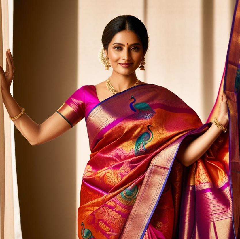 Paithani_saree_wearing_girl_from_Panjavarnam