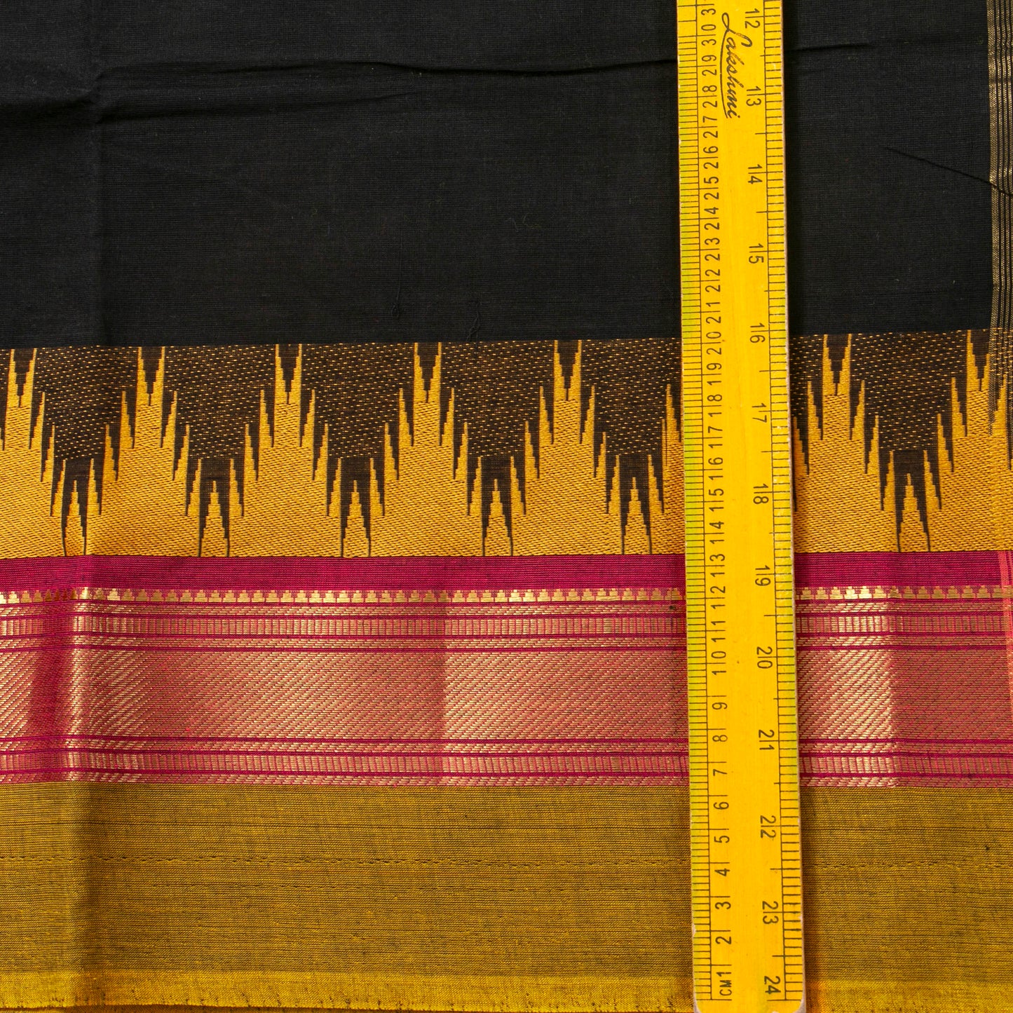 Black Kanchi Cotton Saree PV MM KC 109 - Cotton Saree - Panjavarnam PV MM KC 109