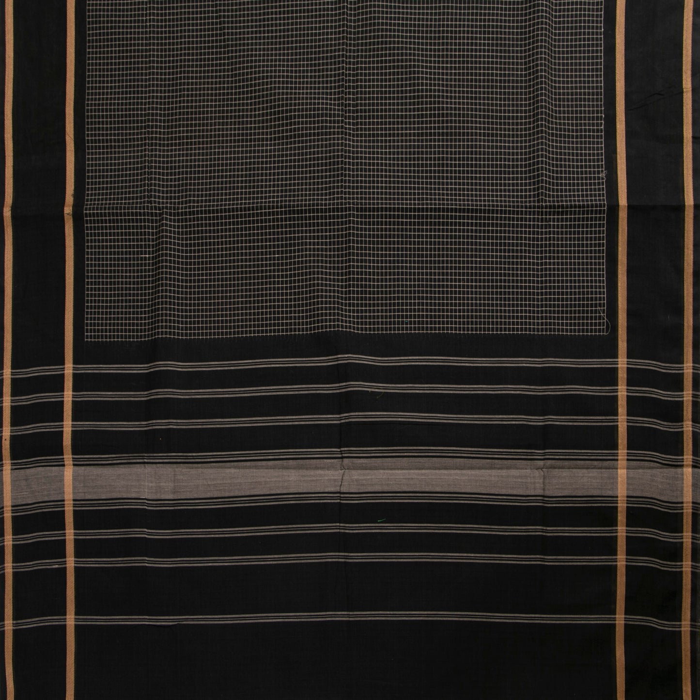 Black Kanchi Cotton Saree PV MM KC 120 - Cotton Saree - Panjavarnam PV MM KC 120