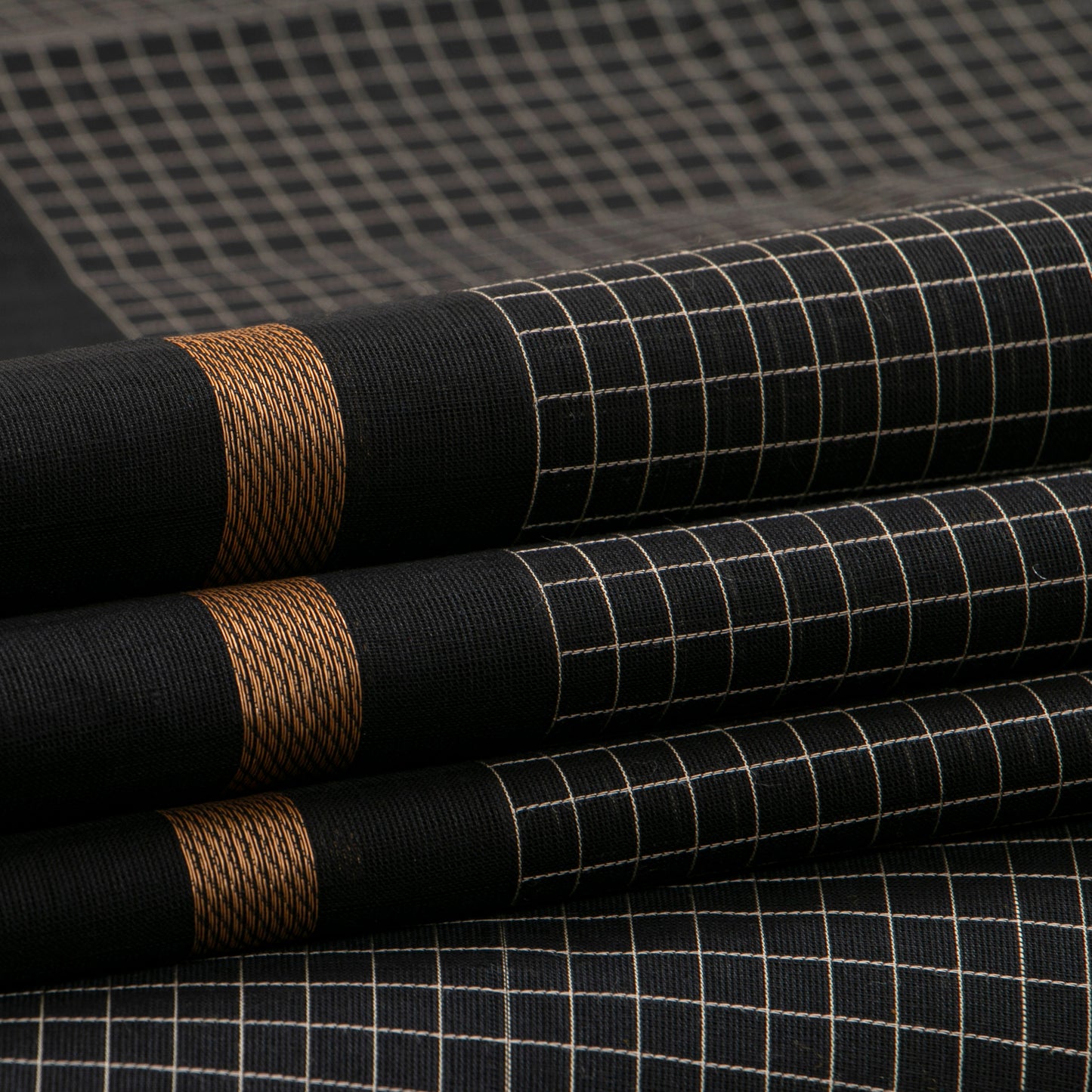 Black Kanchi Cotton Saree PV MM KC 120 - Cotton Saree - Panjavarnam PV MM KC 120
