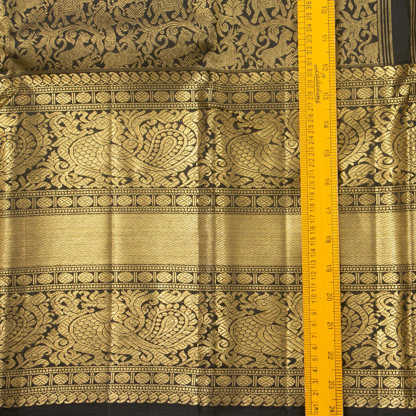Black Kanchipuram Silk Saree Vanasingaram For Festive Wear PV NYC 1395 - Silk Sari - Panjavarnam PV NYC 1395