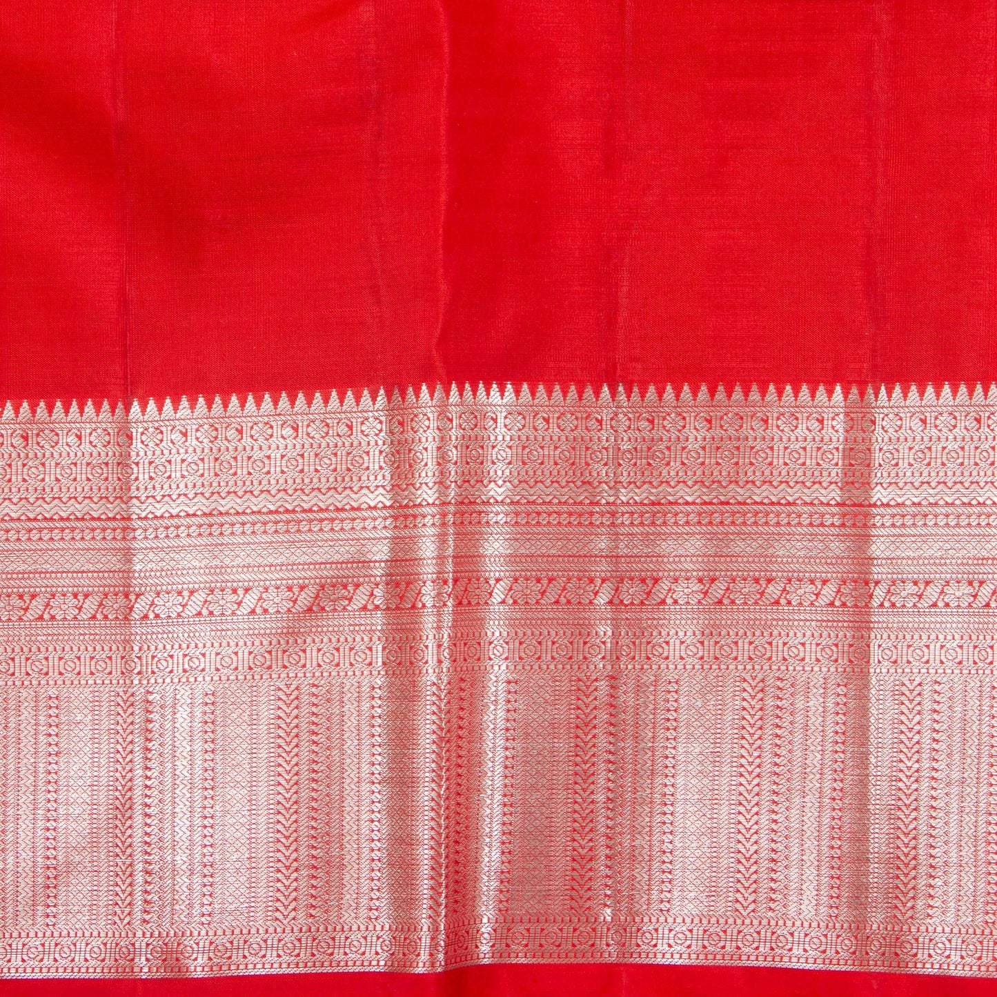 Black Kanchipuram Silk Saree With Silver Zari For Bridal Wear PV NYC 1365 - Silk Sari - Panjavarnam PV NYC 1365