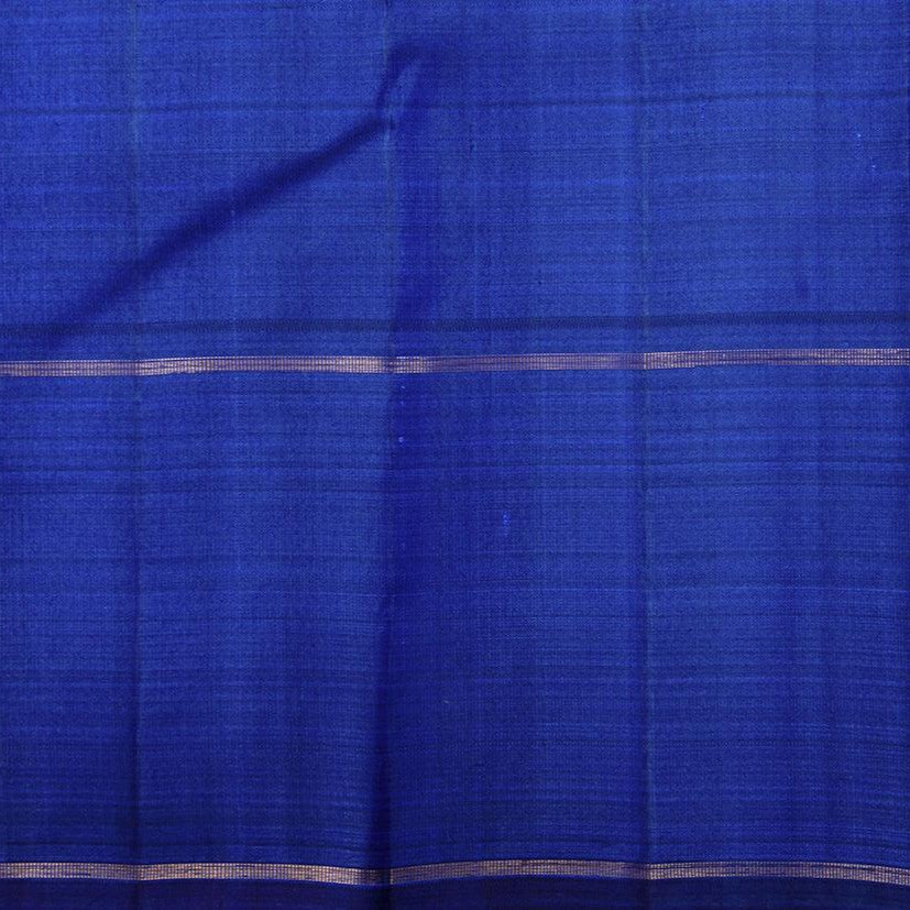 Blue And Green Dual Shade Kanchipuram Silk Saree With A Blue Rettail Pettu Border Handwoven Pure Silk Pure Zari For Festive Wear PV GTA 40 - Silk Sari - Panjavarnam PV GTA 40
