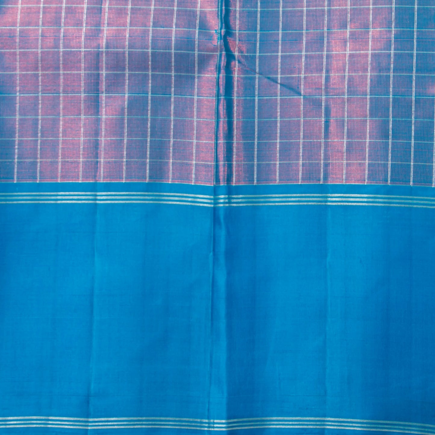 Blue And Magenta Dual Shade Kanchipuram Silk Saree For Wedding Wear PV NYC 1438 - - Panjavarnam PV NYC 1438