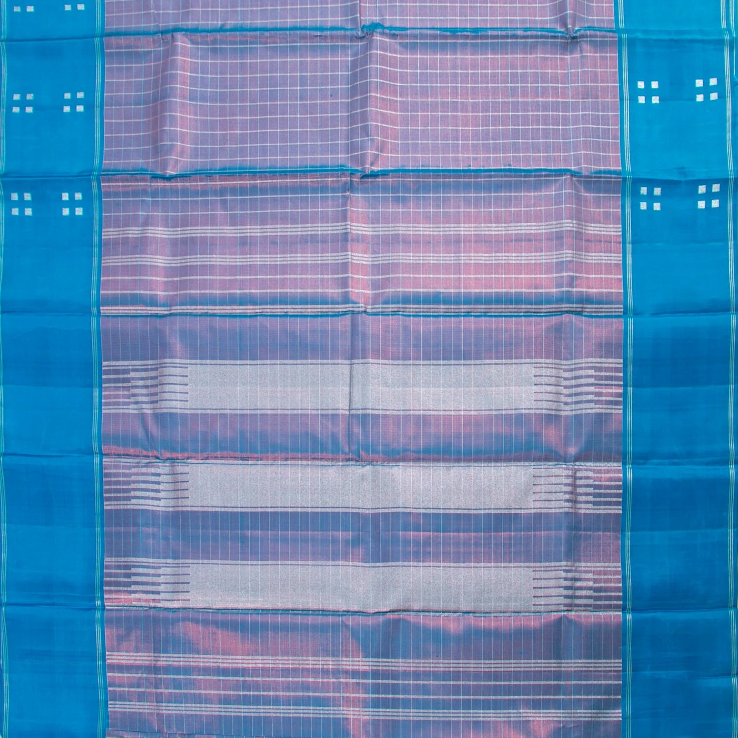 Blue And Magenta Dual Shade Kanchipuram Silk Saree For Wedding Wear PV NYC 1438 - - Panjavarnam PV NYC 1438