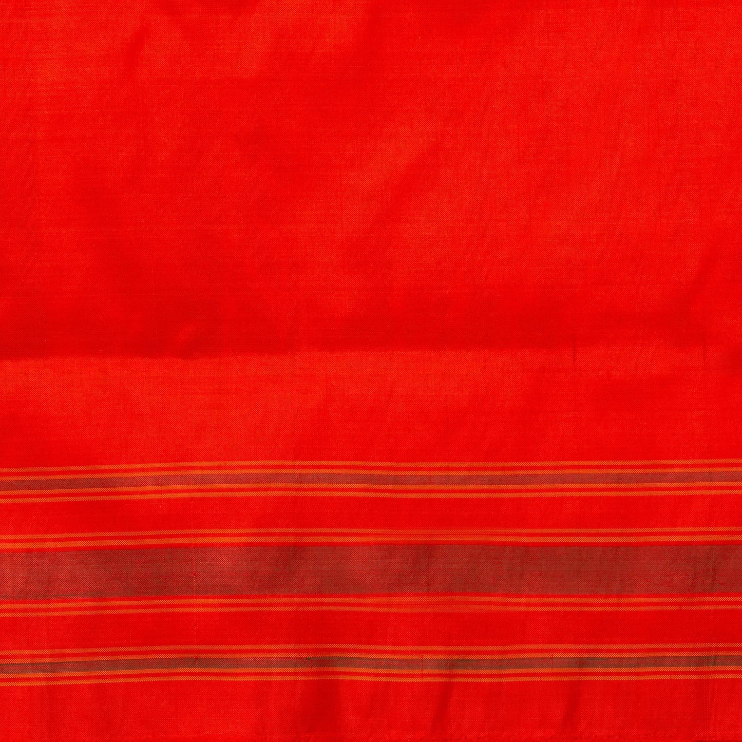 Blue And Orange Pochampally Silk Saree With Red Border Ikkat Handwoven Pure Silk For Office Wear PIK SIV 101 - Pochampally Silk - Panjavarnam PIK SIV 101