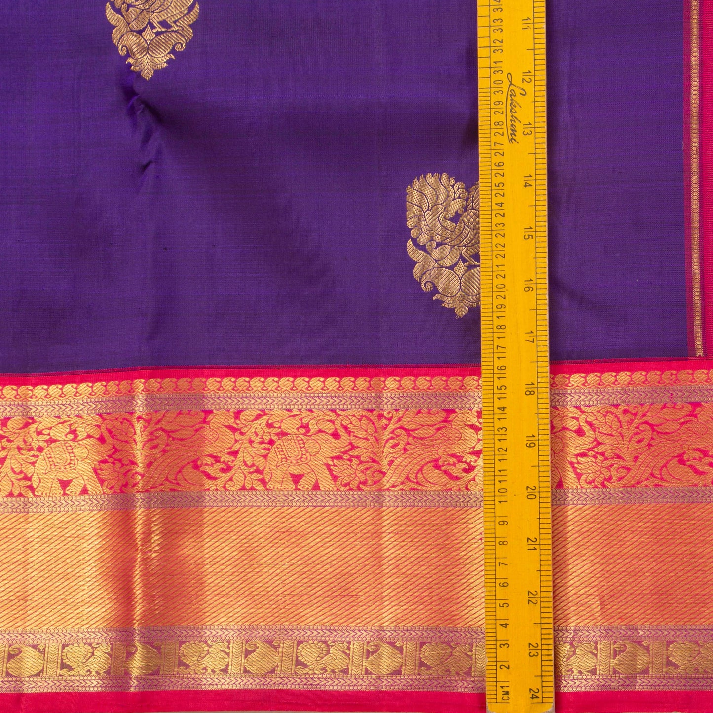 Blue And Pink Kanchipuram Silk Saree For Festive Wear PV NYC 1301 - Silk Sari - Panjavarnam PV NYC 1301