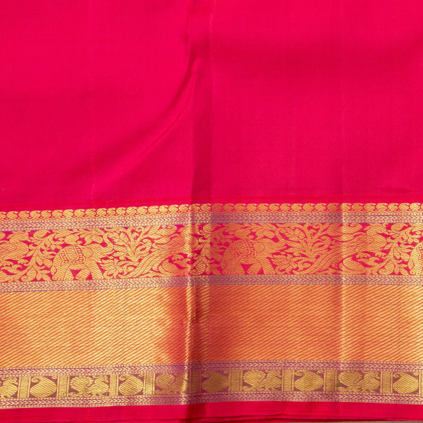 Blue And Pink Kanchipuram Silk Saree For Festive Wear PV NYC 1301 - Silk Sari - Panjavarnam PV NYC 1301