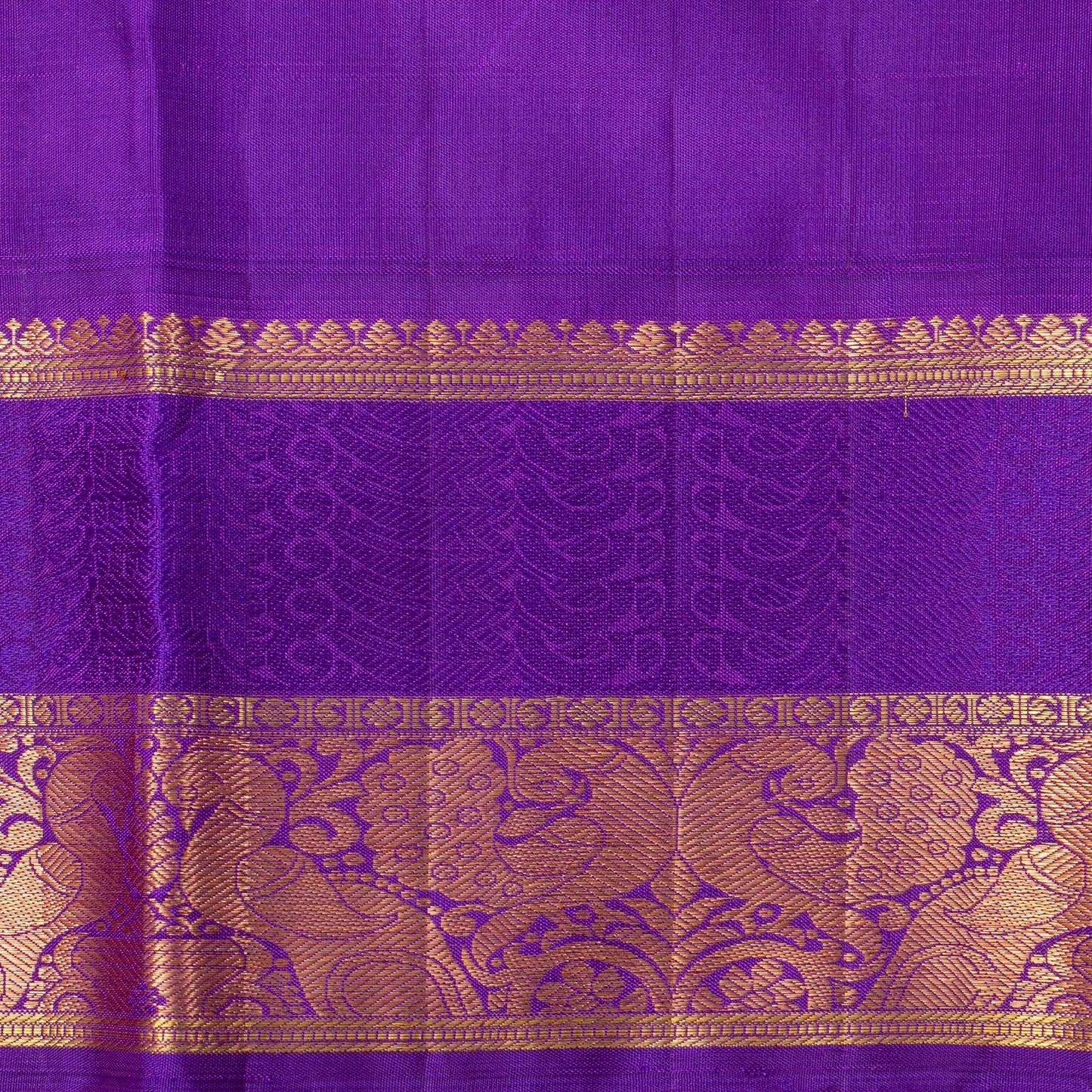 Blue And Violet Kanchipuram Silk Saree For Festive Wear PV NYC 1528 - Silk Sari - Panjavarnam PV NYC 1528