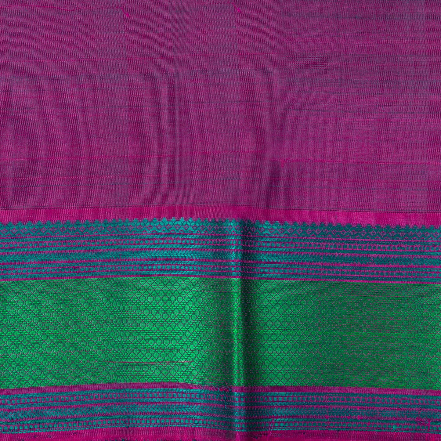 Blue Kanchipuram Silk Saree With No Zari For Office Wear PV RM NZ 465 - Silk Sari - Panjavarnam PV RM NZ 465