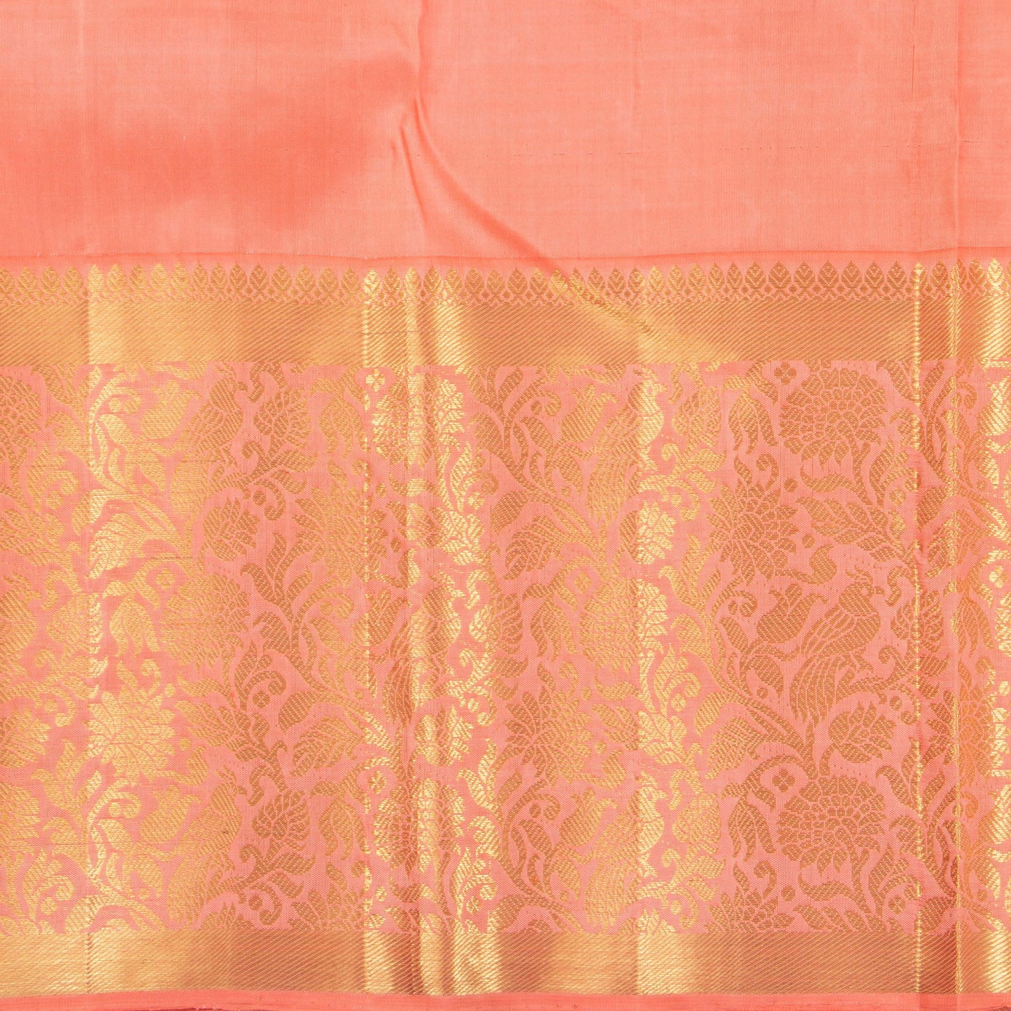 Brown And Pastel Pink Kanchipuram Silk Saree For Wedding Wear PV NYC 1398 - Silk Sari - Panjavarnam PV NYC 1398
