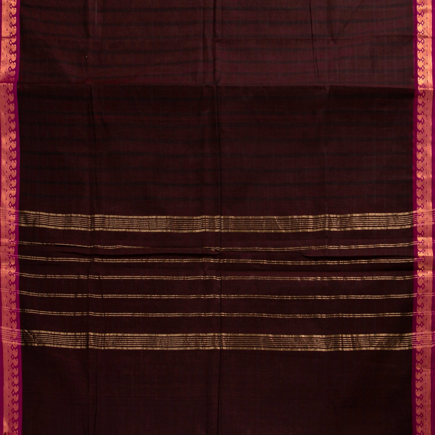 Brown And Pink Kanchi Cotton Saree PV MM KC 138 - Cotton Saree - Panjavarnam PV MM KC 138