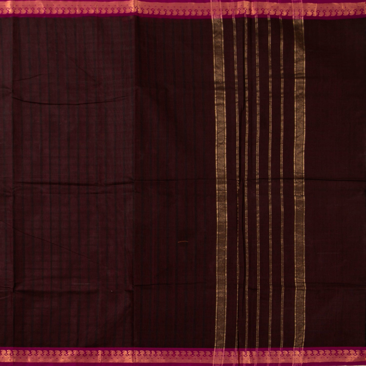 Brown And Pink Kanchi Cotton Saree PV MM KC 138 - Cotton Saree - Panjavarnam PV MM KC 138