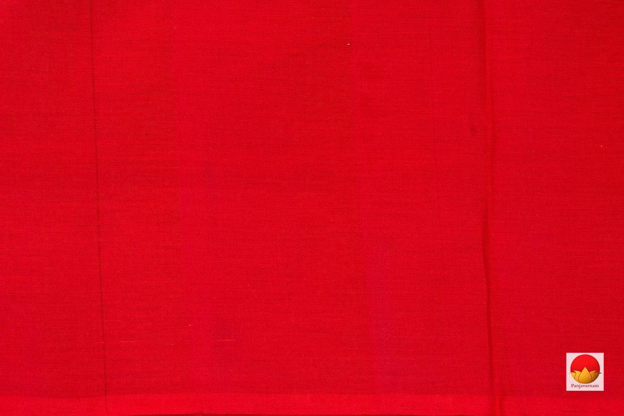 Cream And Red Pochampally Ikkat Cotton Saree Handwoven SC 156 - Cotton Saree - Panjavarnam SC 156