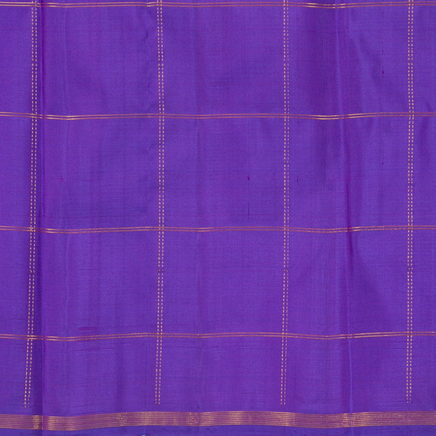 Elachi Green And Violet Kanchipuram Borderless Silk Saree Handwoven Pure Silk Pure Zari For Festive Wear PV NYC 1408 - Silk Sari - Panjavarnam PV NYC 1408