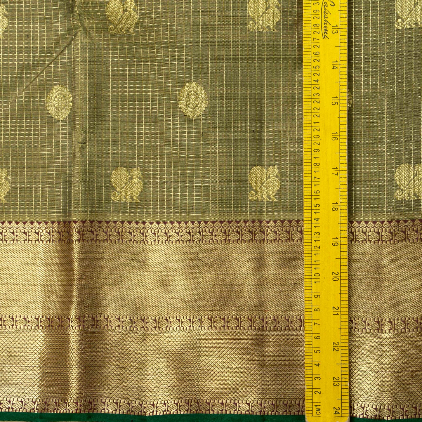 Green And Maroon Kanchipuram Silk Saree For Wedding Wear PV NYC 1445 - Silk Sari - Panjavarnam PV NYC 1445