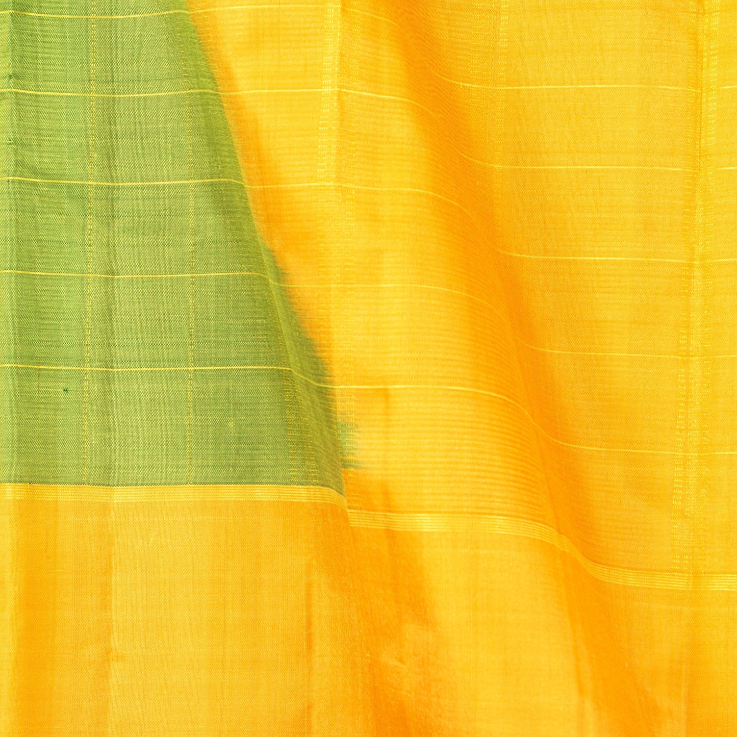 Green And Orange Kanchipuram Silk Saree For Wedding Wear PV NYC 1410 - Silk Sari - Panjavarnam PV NYC 1410