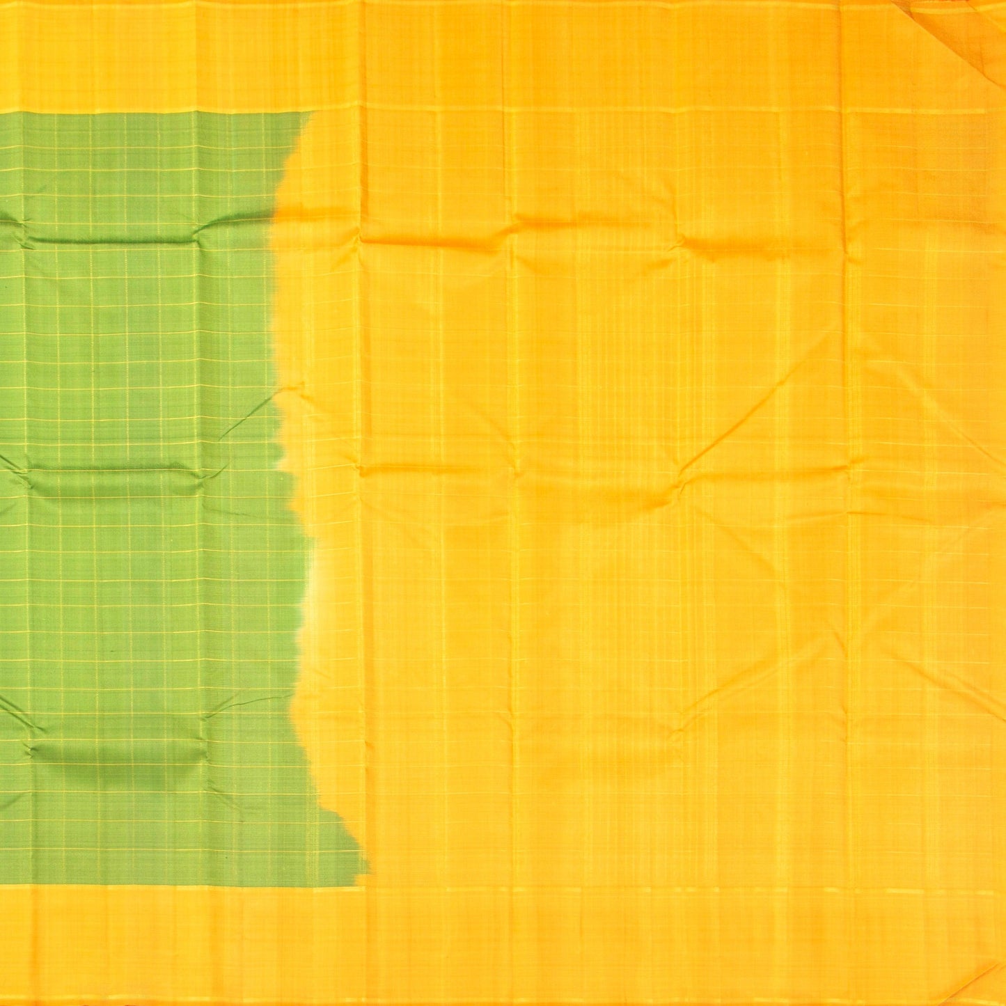 Green And Orange Kanchipuram Silk Saree For Wedding Wear PV NYC 1410 - Silk Sari - Panjavarnam PV NYC 1410