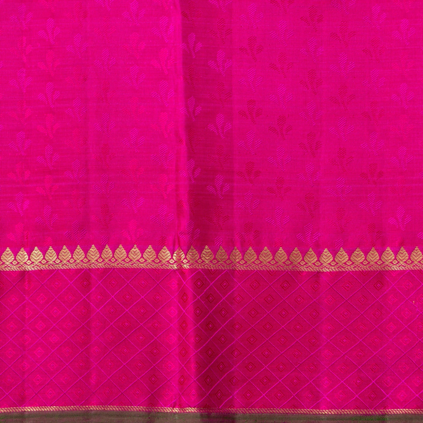 Green And Pink Kanchipuram Silk Saree For Festive Wear PV NYC 1577 - Silk Sari - Panjavarnam PV NYC 1577