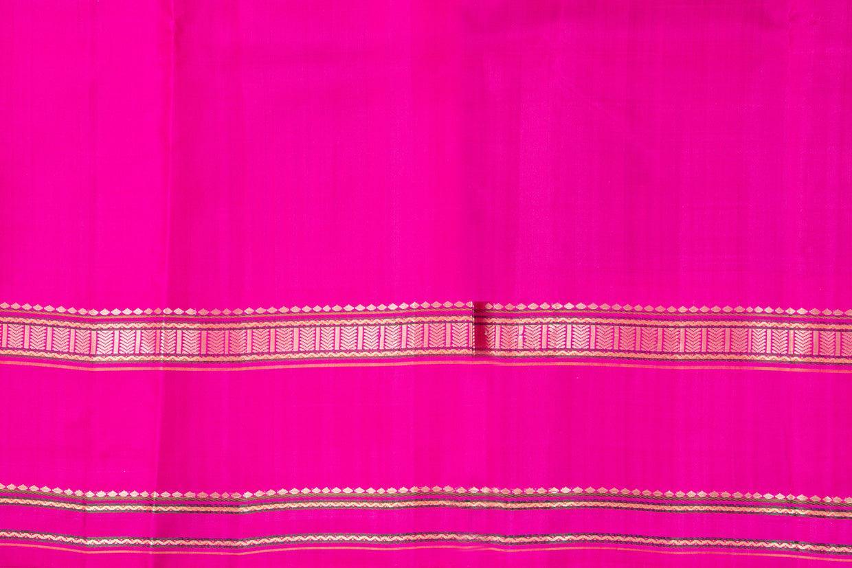 Green And Pink Kanchipuram Silk Saree Light Weight For Festive Wear PV KNN 224 - Silk Sari - Panjavarnam PV KNN 224