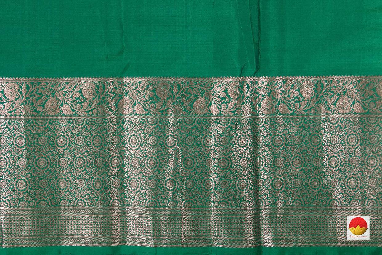 Green Handwoven Soft Silk Saree Pure Silk For Festive Wear PV KU 106 - Silk Sari - Panjavarnam PV KU 106