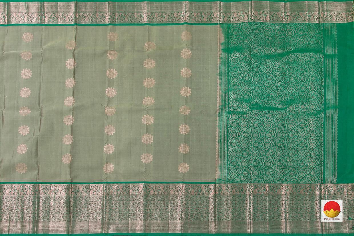 Green Handwoven Soft Silk Saree Pure Silk For Festive Wear PV KU 106 - Silk Sari - Panjavarnam PV KU 106