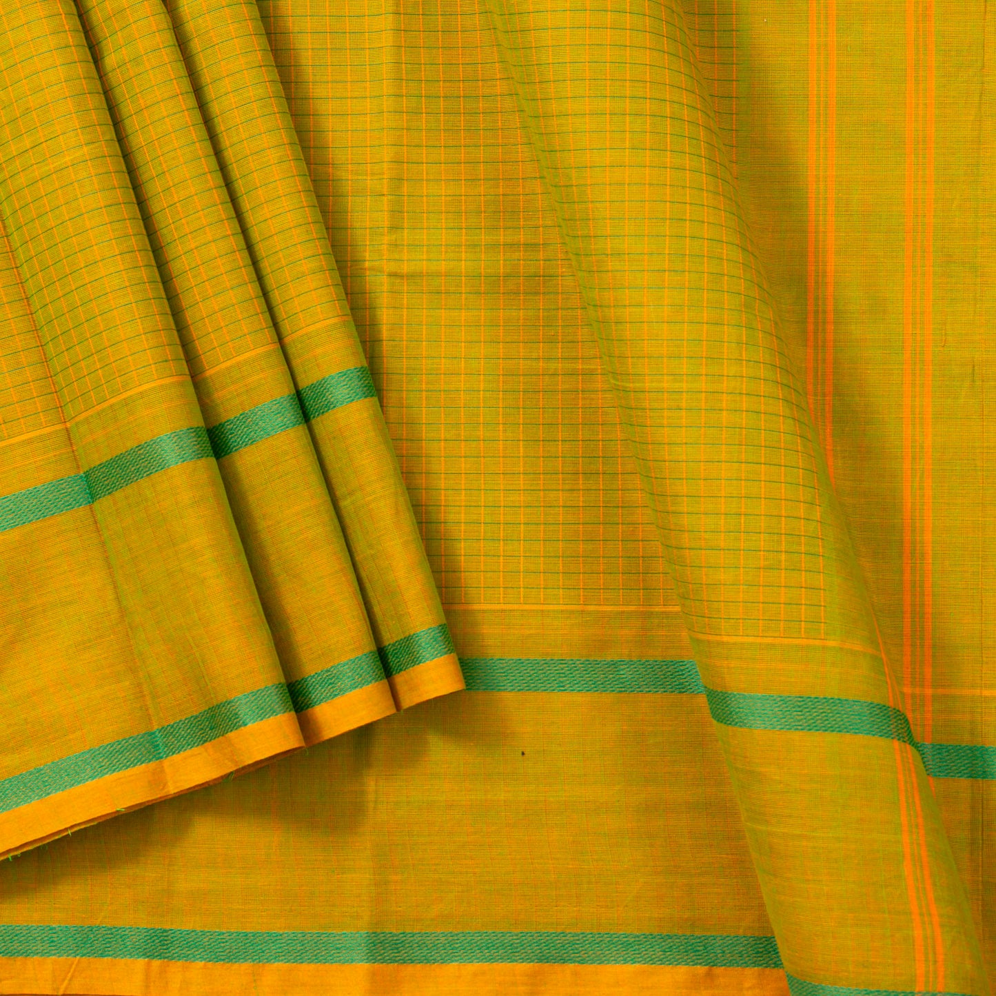 Green Kanchi Cotton Saree PV MM KC 108 - Cotton Saree - Panjavarnam PV MM KC 108