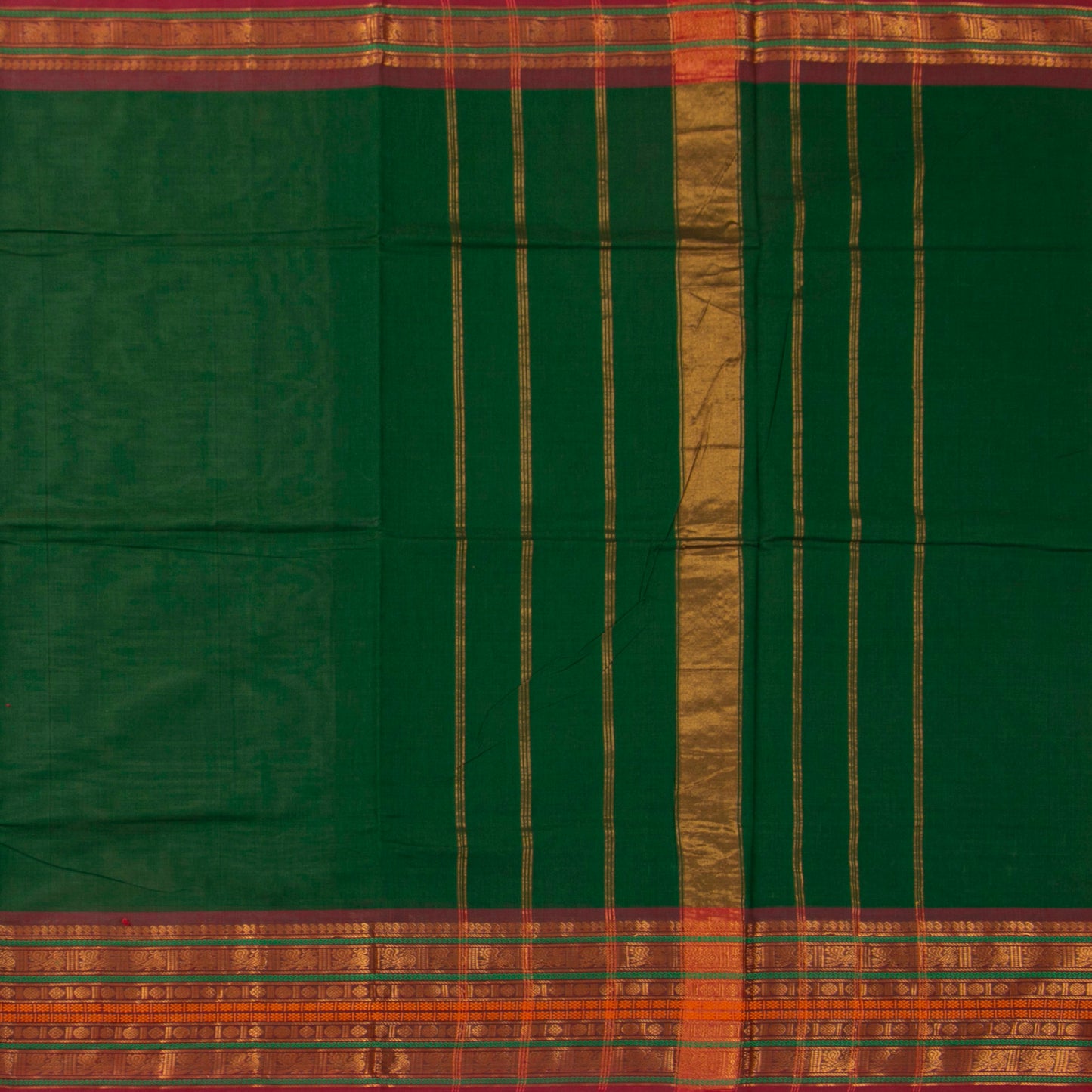 Green Kanchi Cotton Saree PV MM KC 112 - Cotton Saree - Panjavarnam PV MM KC 112