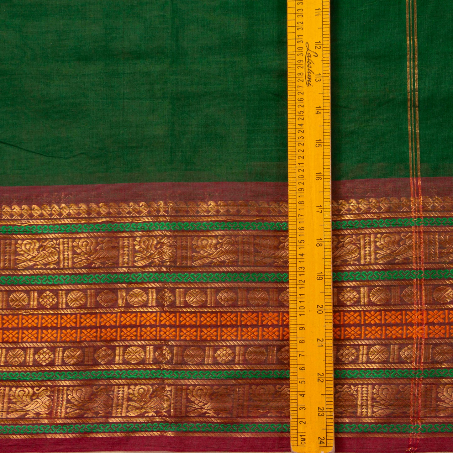 Green Kanchi Cotton Saree PV MM KC 112 - Cotton Saree - Panjavarnam PV MM KC 112