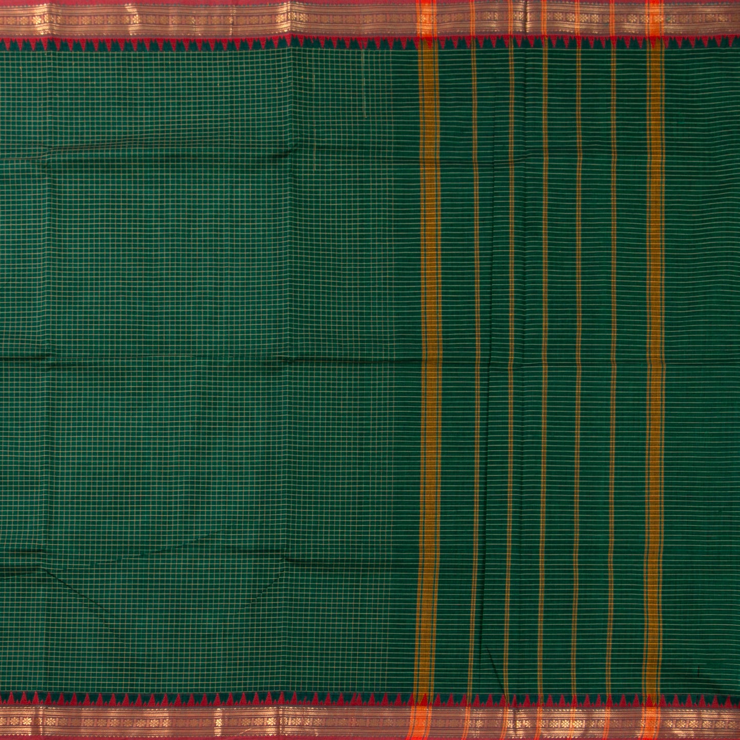 Green Kanchi Cotton Saree PV MM KC 147 - Cotton Saree - Panjavarnam PV MM KC 147