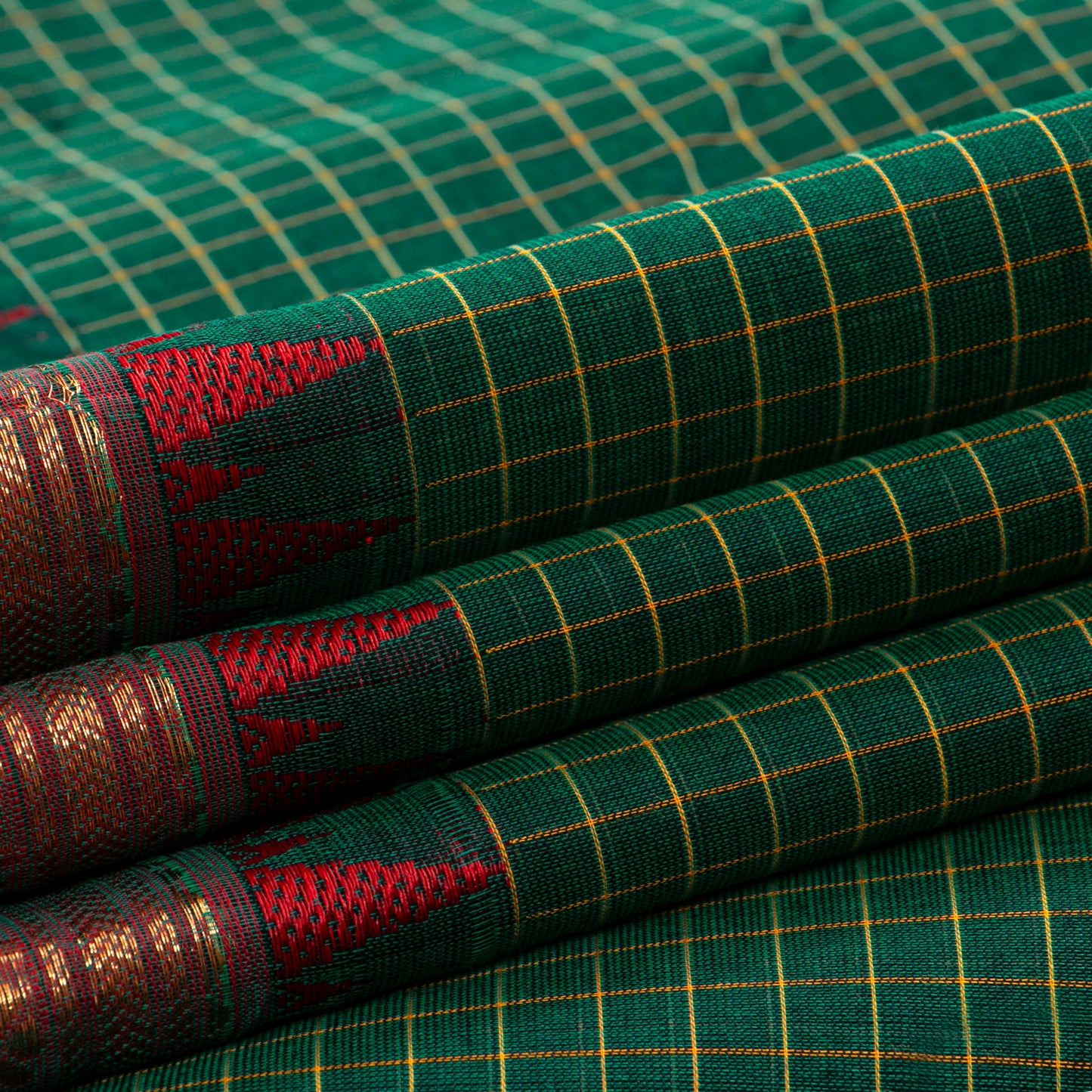 Green Kanchi Cotton Saree PV MM KC 147 - Cotton Saree - Panjavarnam PV MM KC 147