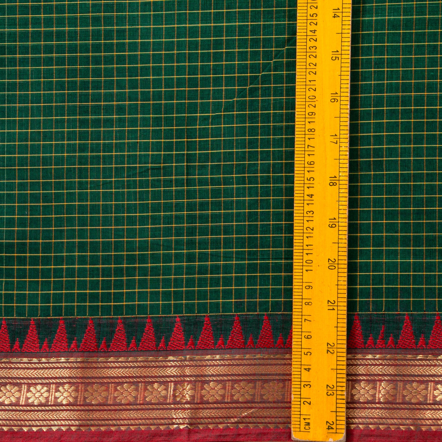 Green Kanchi Cotton Saree PV MM KC 147 - Cotton Saree - Panjavarnam PV MM KC 147