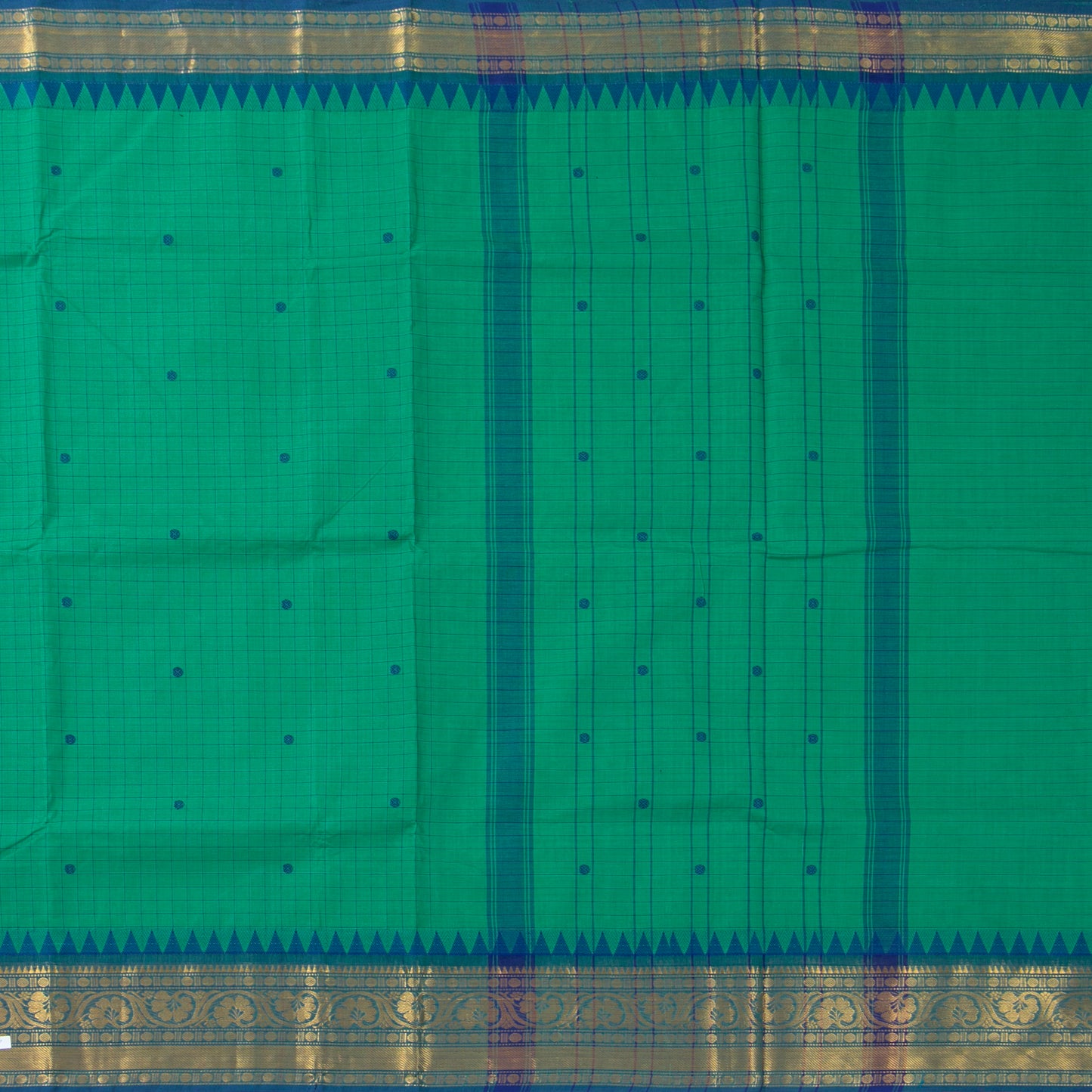 Green Kanchi Cotton Saree PV MM KC 272 - Cotton Saree - Panjavarnam PV MM KC 272