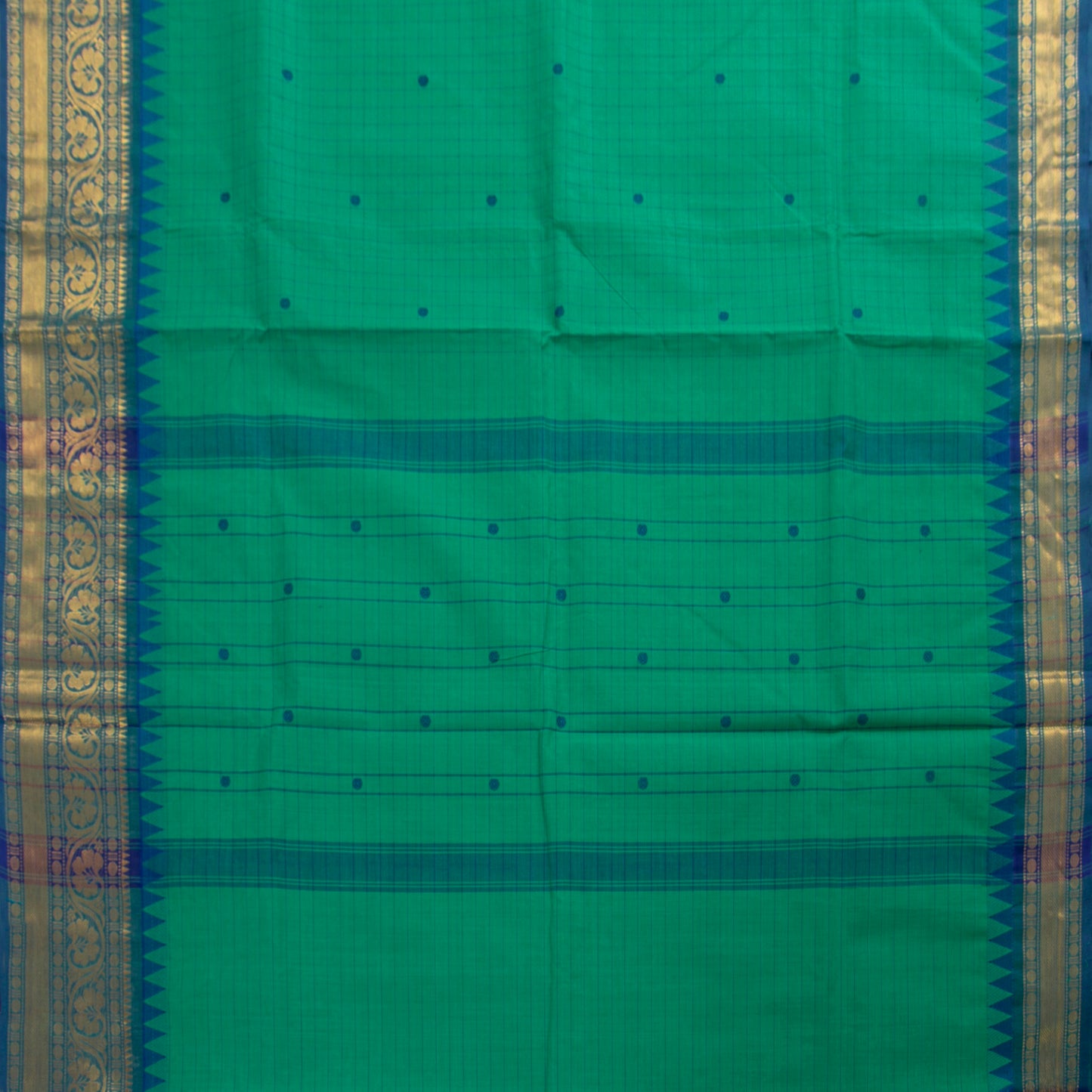 Green Kanchi Cotton Saree PV MM KC 272 - Cotton Saree - Panjavarnam PV MM KC 272