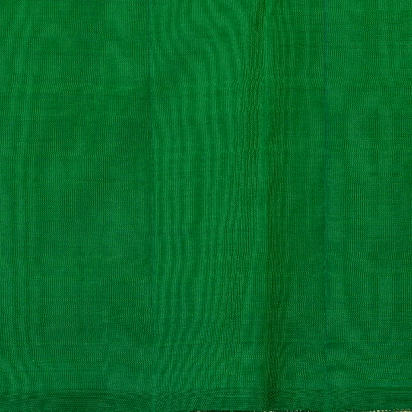 Green Kanchipuram Borderless Silk Saree Handwoven Pure Silk Pure Zari For Festive Wear PV GTA 101 - Silk Sari - Panjavarnam PV GTA 101