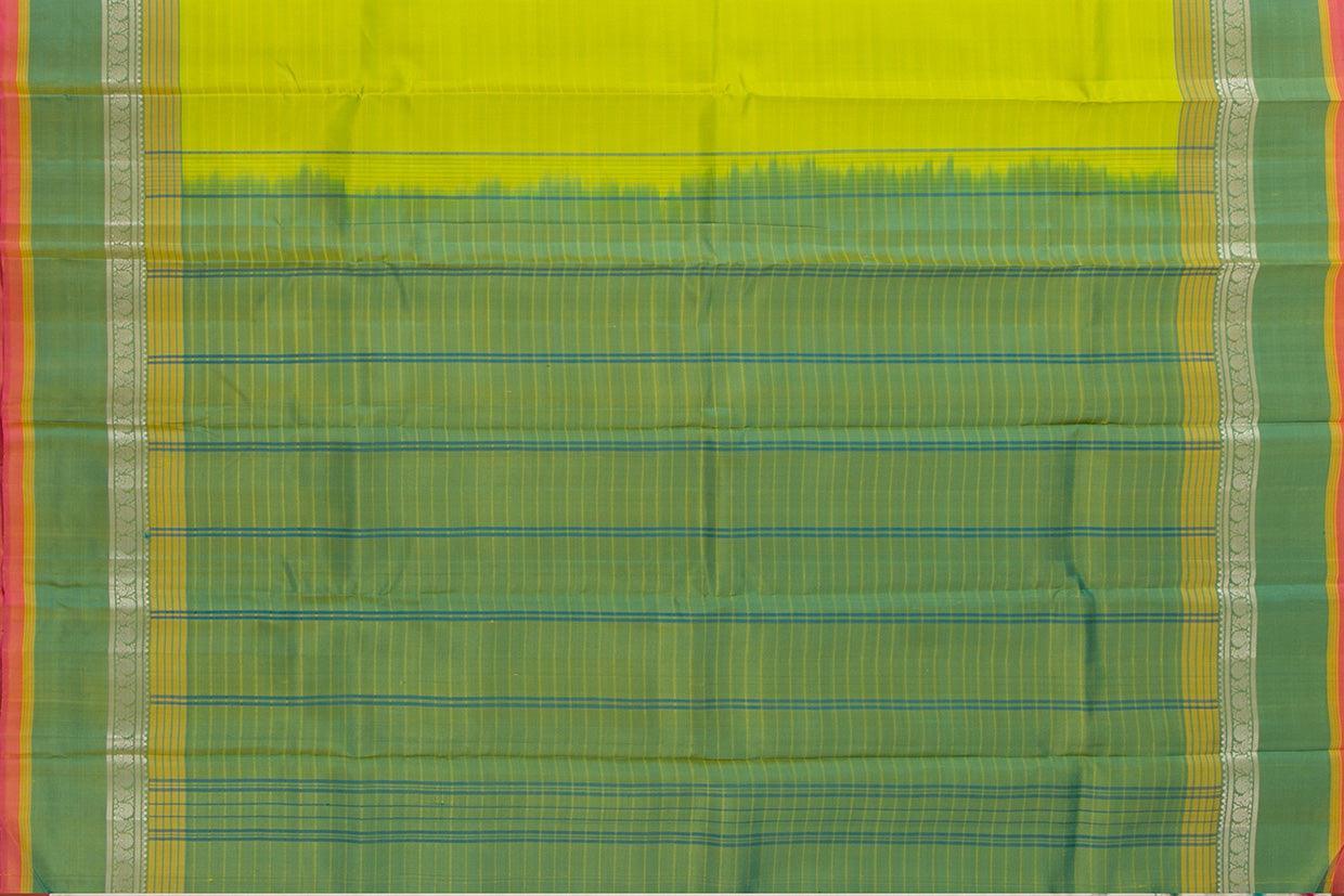 Green Kanchipuram Silk Saree Light Weight For Festive Wear PV KNN 206 - Silk Sari - Panjavarnam PV KNN 206