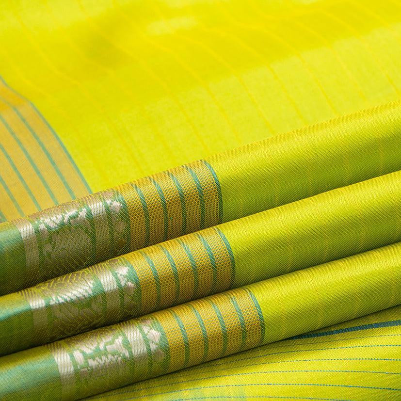 Green Kanchipuram Silk Saree Light Weight For Festive Wear PV KNN 206 - Silk Sari - Panjavarnam PV KNN 206