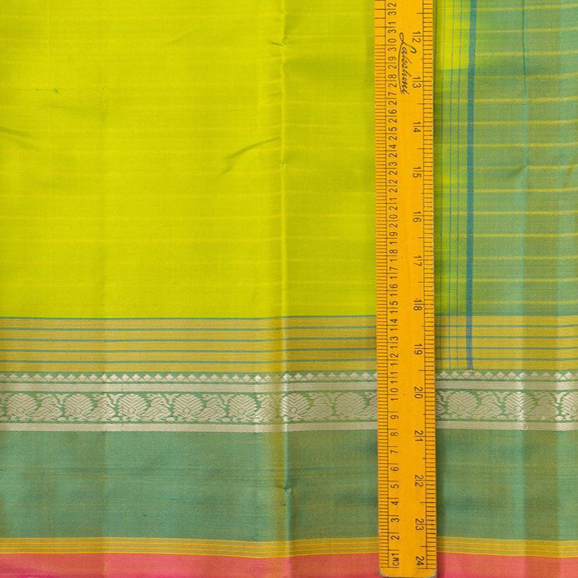 Green Kanchipuram Silk Saree Light Weight For Festive Wear PV KNN 206 - Silk Sari - Panjavarnam PV KNN 206