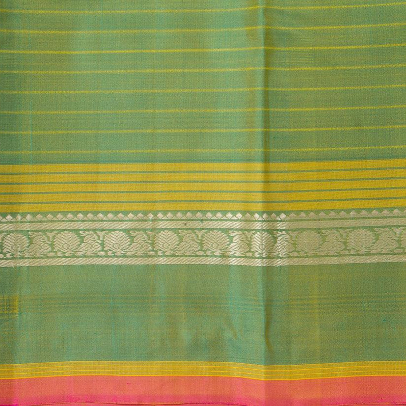 Green Kanchipuram Silk Saree Light Weight For Festive Wear PV KNN 206 - Silk Sari - Panjavarnam PV KNN 206