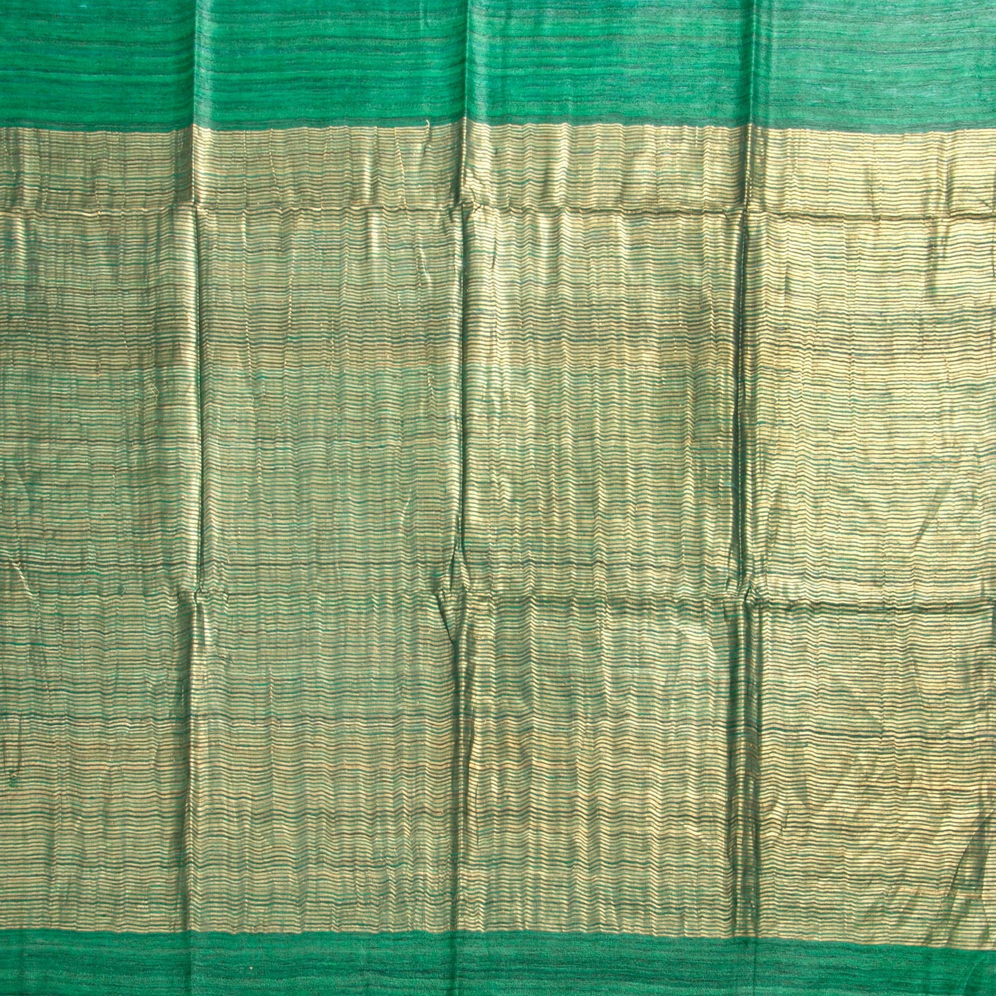 Green Tussar Silk Saree Handwoven PT 2080 - Tussar Silk - Panjavarnam PT 2080