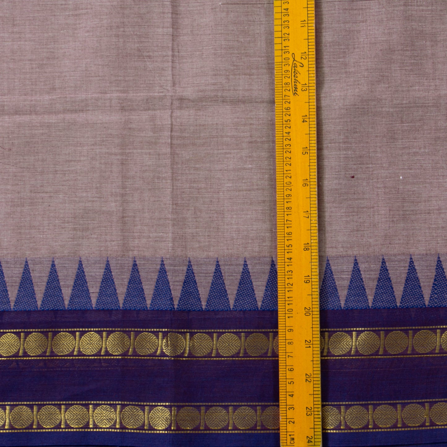 Grey Kanchi Cotton Saree Ganga Jamuna Border PV MM KC 119 - Cotton Saree - Panjavarnam PV MM KC 119